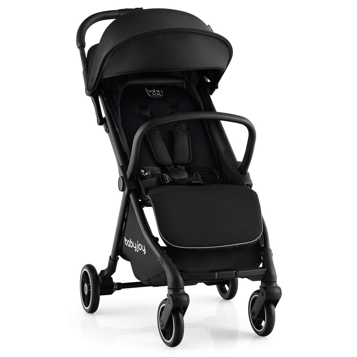 One-Hand Folding Portable Lightweight Baby Stroller with Aluminum Frame-Black GBruno Store
