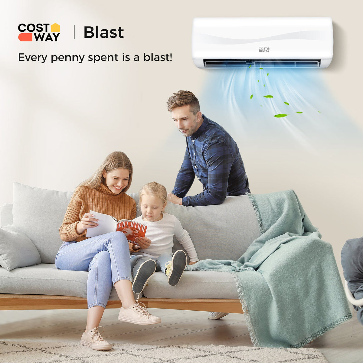 Blast Series 9000 BTU 17 SEER2 208-230V Ductless Mini Split Air Conditioner and Heater