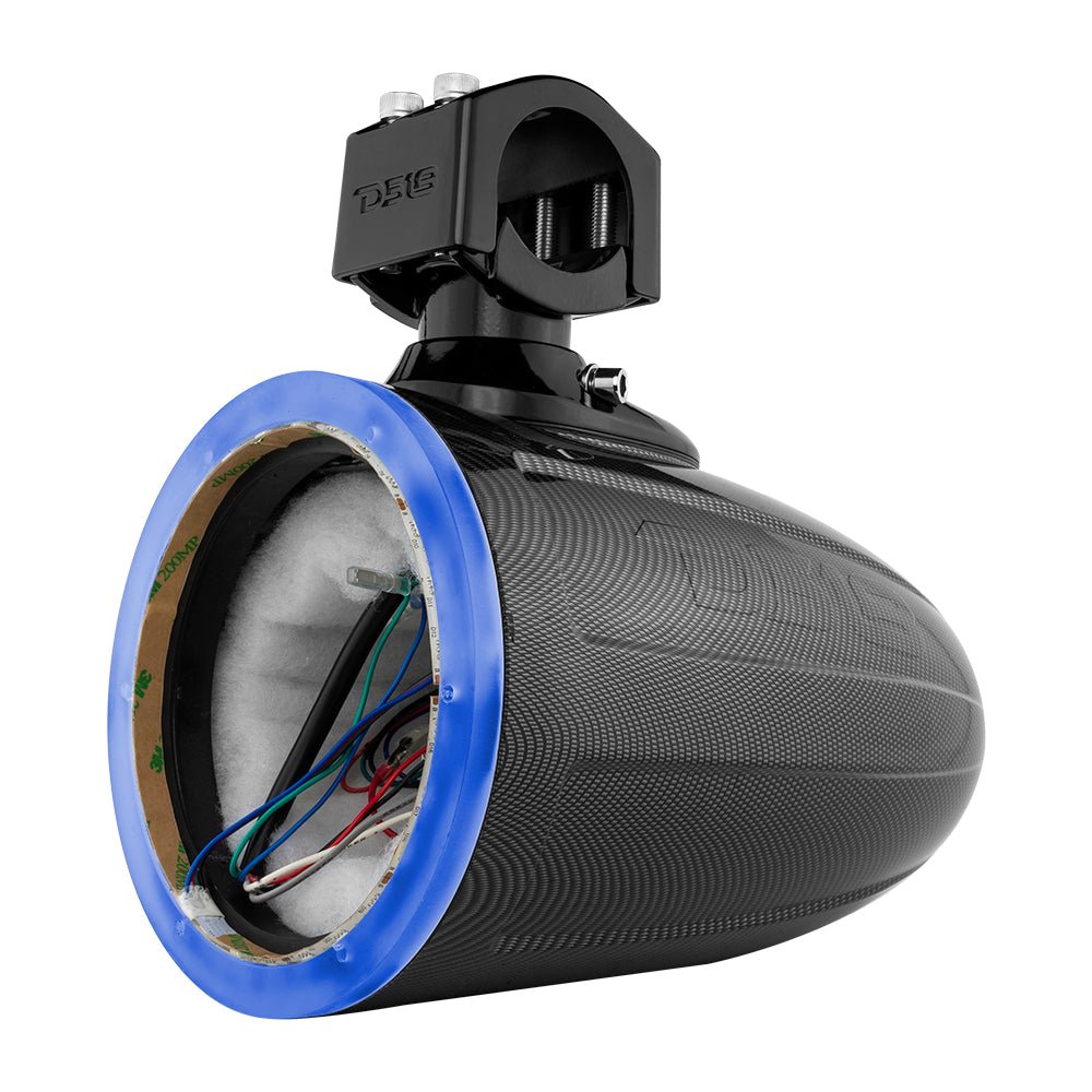 NXL 6.5" Marine and Powersports Empty Tower LED RGB Lights -Black Carbon Fiber DS18