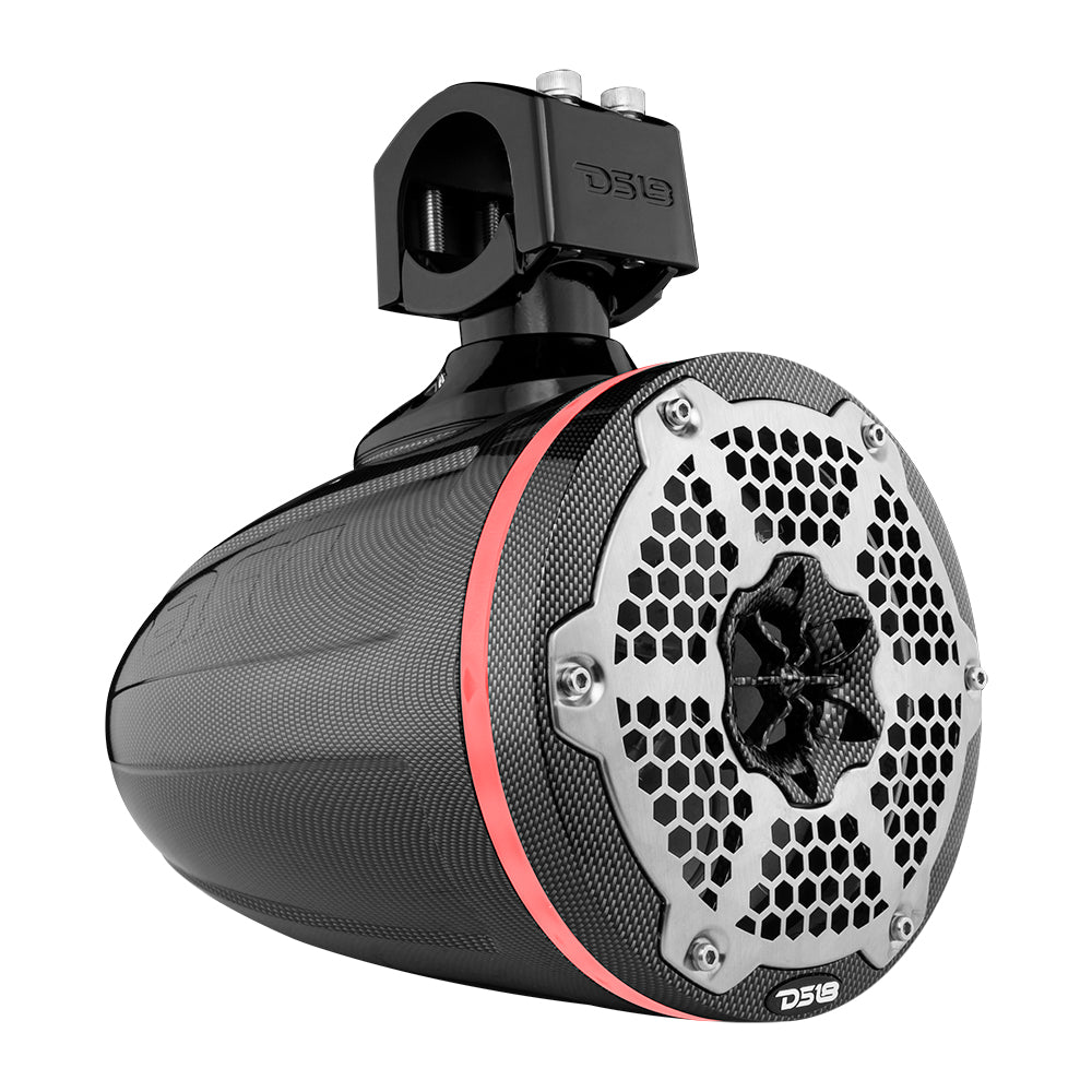 NXL 6.5" Marine and Powersports Empty Tower LED RGB Lights -Black Carbon Fiber DS18