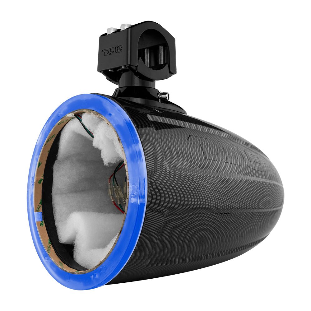 NXL 8" Marine and Powersports Empty Tower LED RGB Lights -Black Carbon Fiber DS18