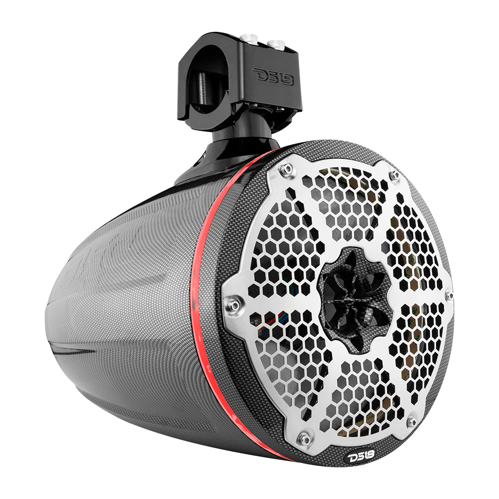 NXL 8" Marine and Powersports Empty Tower LED RGB Lights -Black Carbon Fiber DS18