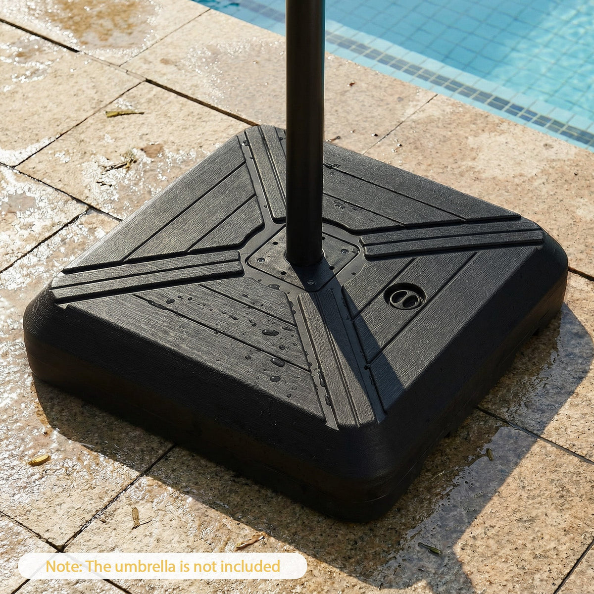Cantilever Offset Umbrella Base with Wheels for Backyard Poolside DirectDeals