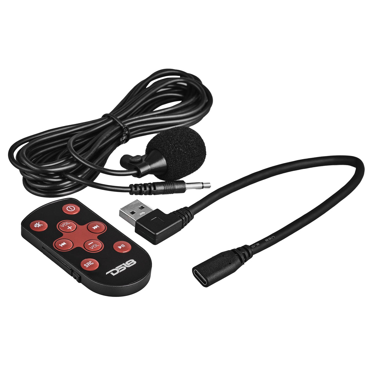 10.5" Floating Adjustable Modular Touchscreen Mechless Single-DIN Head Unit with Bluetooth, Apple Car Play, Android Mirror Link, USB, AUX, SD, AM, FM DS18