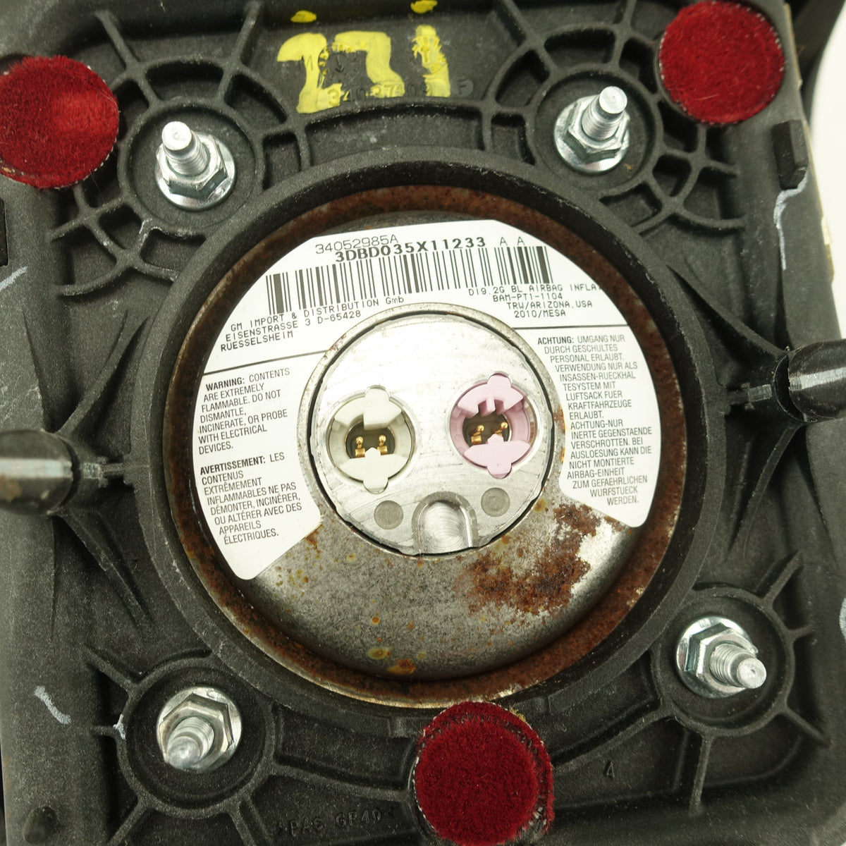 2009 2010 2011 2012 2013 2014 Cadillac CTS Driver Steering Wheel Airbag Air Bag Black