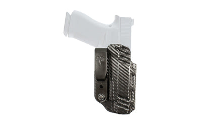DeSantis Gunhide Slim-Tuk |  Inside Waistband Holster |  Fits Sig Sauer P365-XMACRO |  Ambidextrous |  Carbon Fiber Exterior Finish |  Blue Kydex Interior Atomic Defense