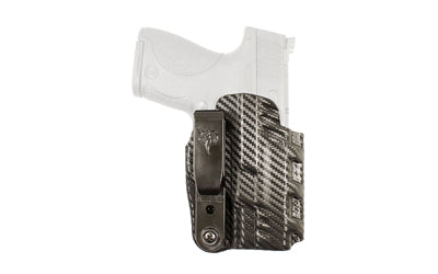 DeSantis Gunhide Slim-Tuk |  Inside Waistband Holster |  Fits Sig Sauer P365-XMACRO |  Ambidextrous |  Carbon Fiber Exterior Finish |  Blue Kydex Interior Atomic Defense