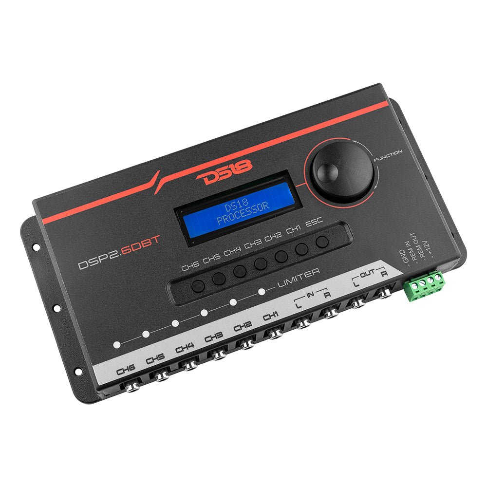 2-Channel In and 6-Channel Out Digital Sound Processor (DSP) with Bluetooth and LCD Screen DS18