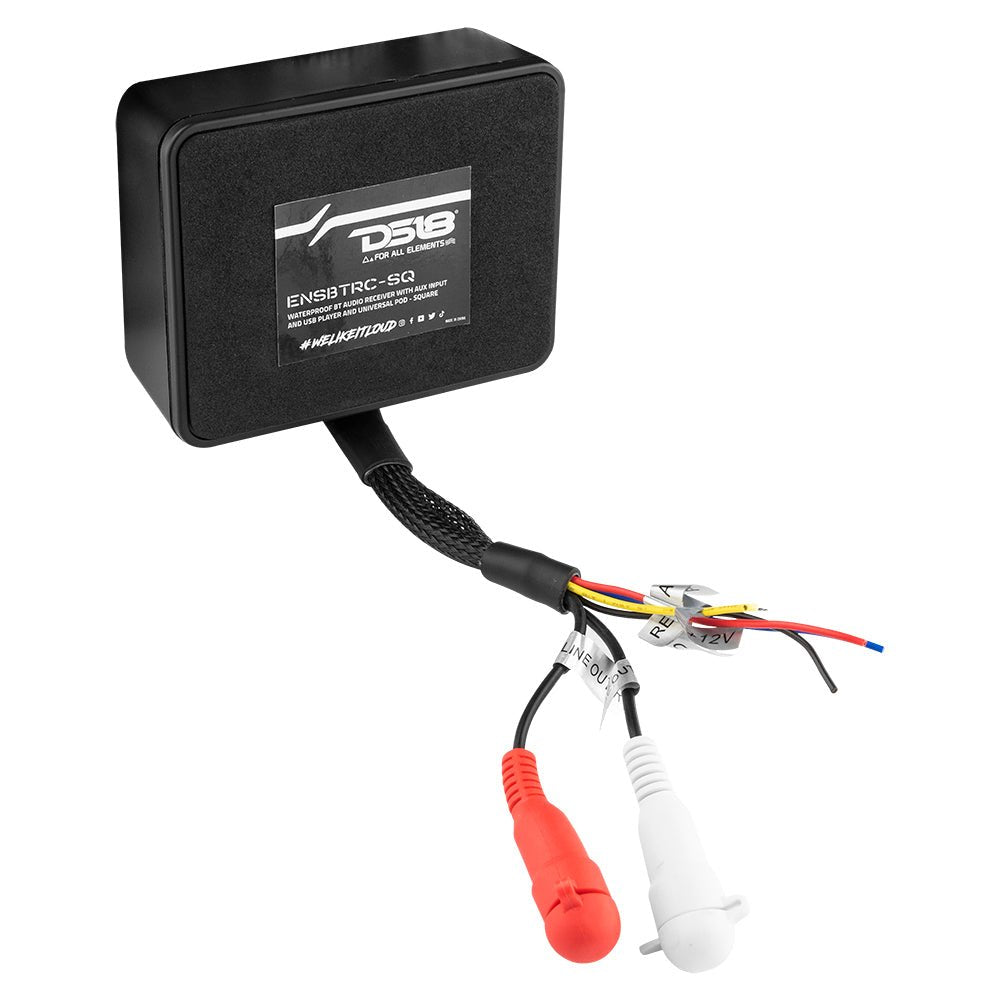 Marine And Powersports Waterproof Receiver Enclosure with Bluetooth, AUX Input, USB Player and Controls DS18