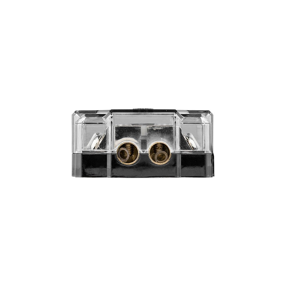 DS18 FDG1224AFS-80A ANL Fuse Holder and Distribution Block 0GA In - 2x4GA Out with Voltmeter DS18