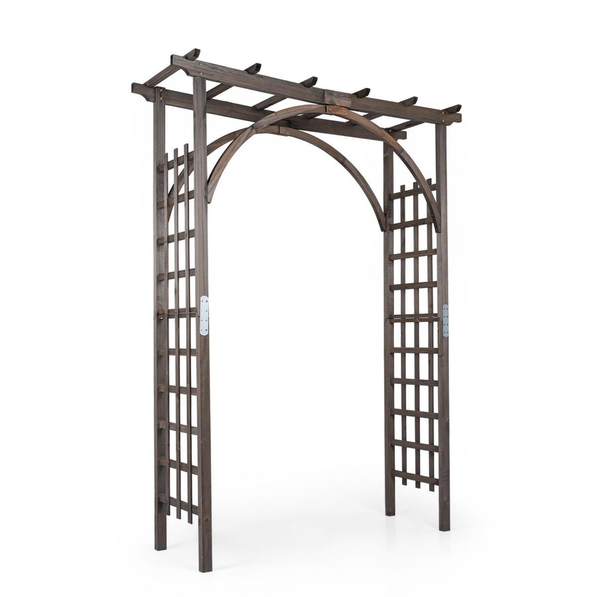 Garden Arch Trellis 85" Tall Fir Wood for Climbing Plants DirectDeals