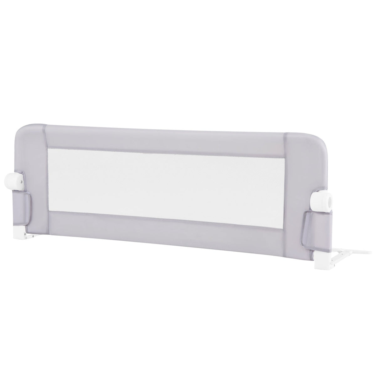 Foldable Bed Rail with Swing Down Design - Light Gray DirectDeals