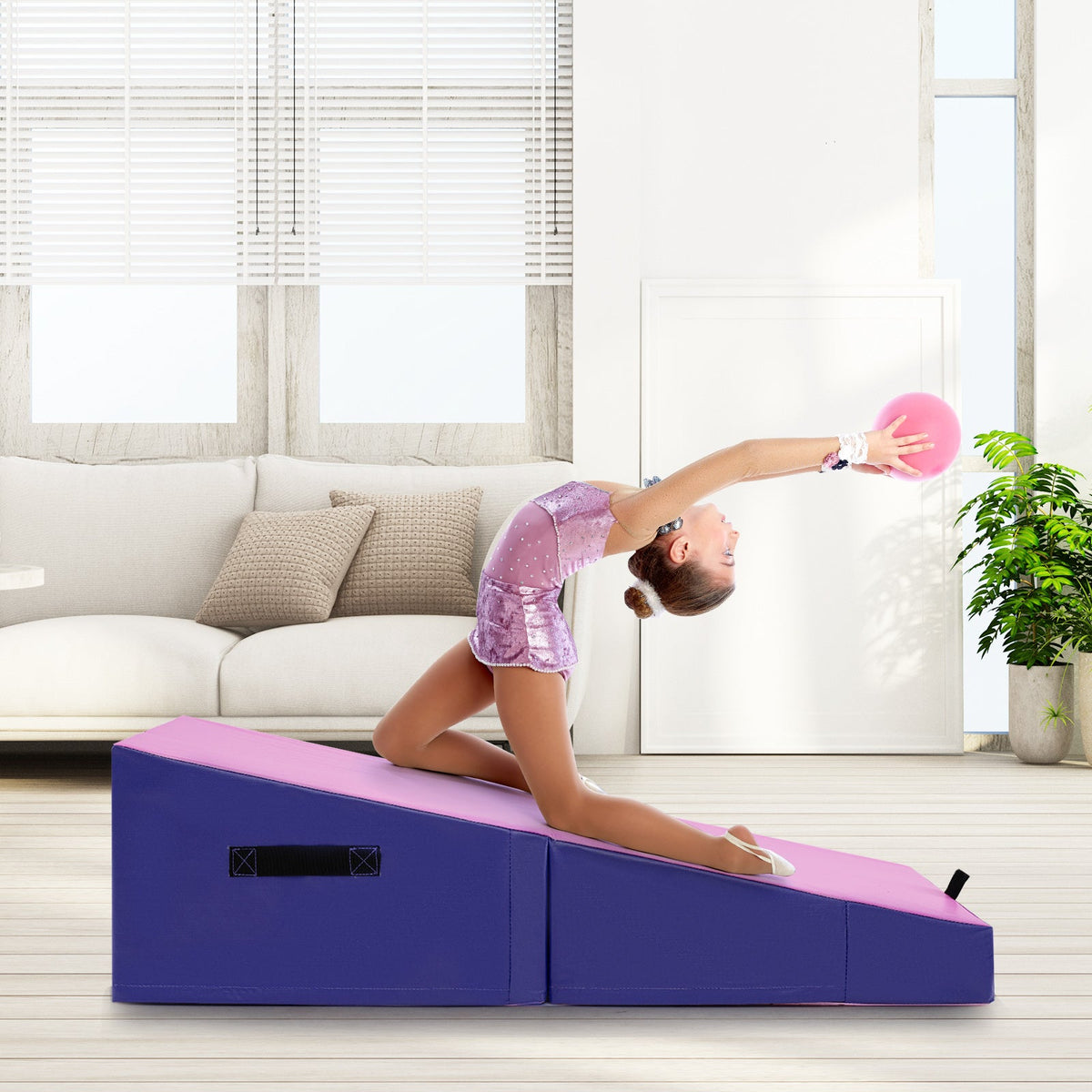 Folding Incline Yoga Gymnastics Tumbling Mat with EPE Foam