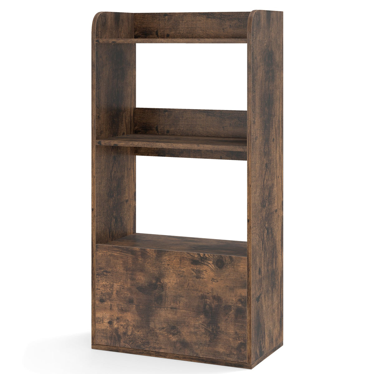 Freestanding Bookshelf with 3-Tier Open Shelf