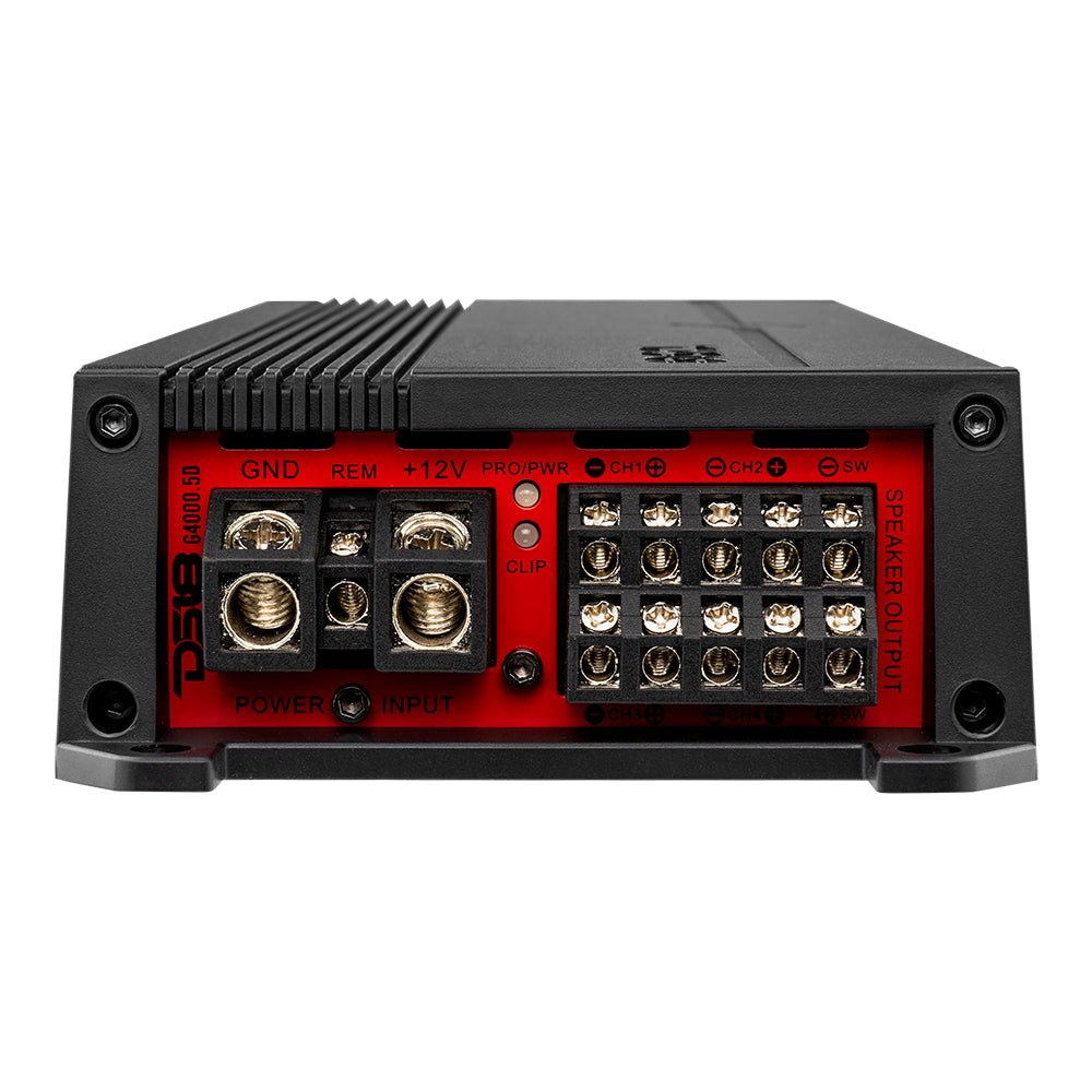 GEN-X 5-Channel Class D Amplifier | 4 x 130W RMS @ 4-Ohm + 1  x 900W RMS @ 1-Ohm DS18