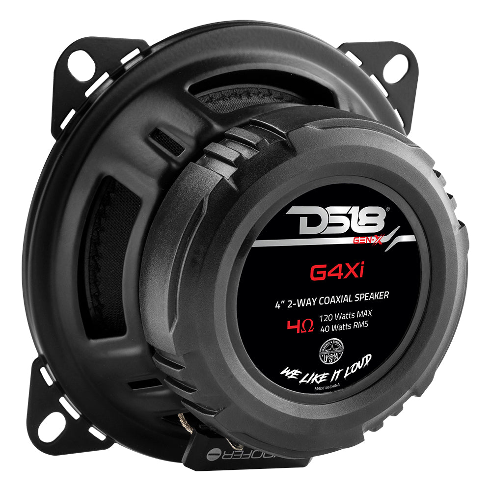 GEN-X 4" 2-Way Coaxial Speakers 40 Watts Rms 4-Ohm DS18