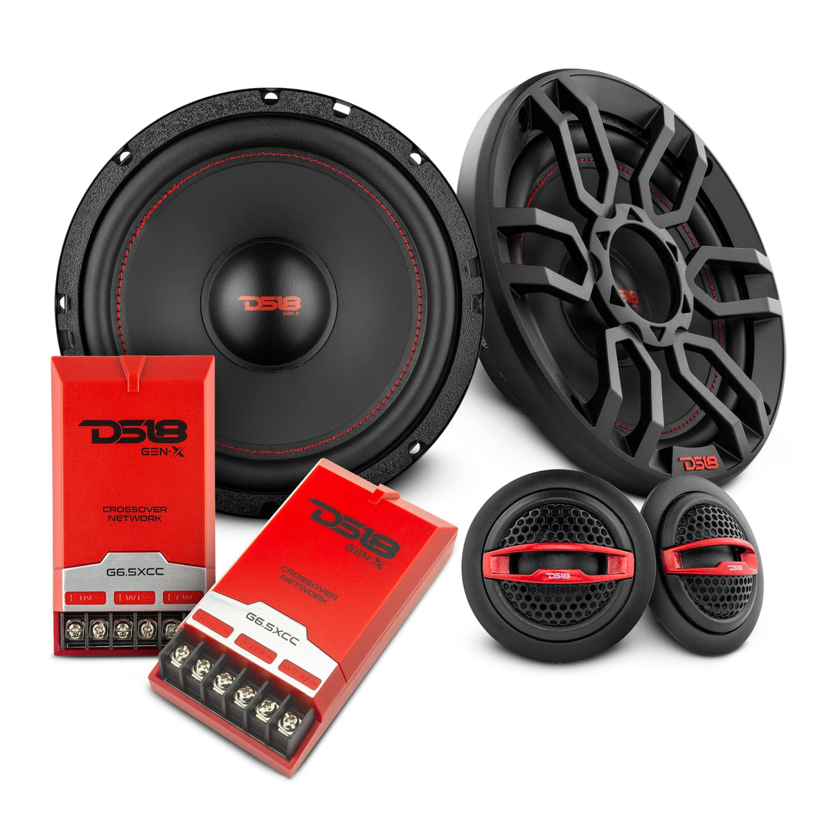 DS18 2006-2020 Honda Civic Front and Back Doors Sedan Speaker Good Upgrade/Replacement Package 900 Watts DS18