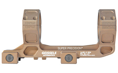 Geissele Automatics Super Precision |  Mount |  34mm |  Desert Dirt Color |  Anodized Finish |  Product Finishes |  Shade Variations and Other Imperfections Are Normal Due to the Manufacturing Process Atomic Defense