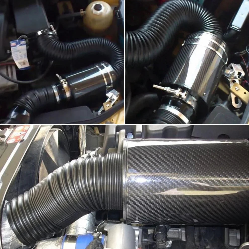 PQY Universal Racing Cold Air Intake Kit | Carbon Fiber Induction System MyPetiteCar.com