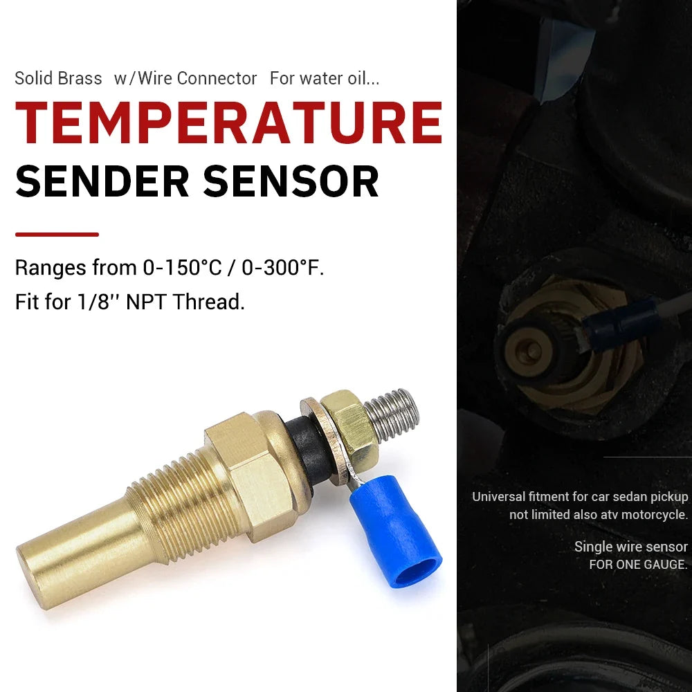 2 Pieces 12V 1/8 NPT Racing Car Oil Temp Sensor | Water Temperature Sensor Gauge TSU01 MyPetiteCar.com