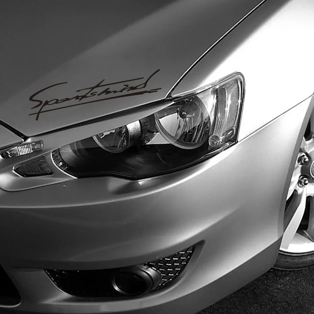DSYCAR Car Sticker Sports Mind Body Headlight Personalized Light Eyebrow Decals | Auto Decor Car