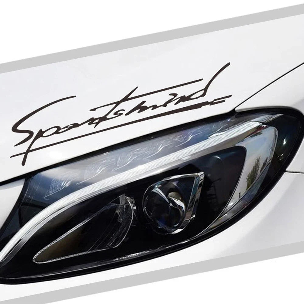 DSYCAR Car Sticker Sports Mind Body Headlight Personalized Light Eyebrow Decals | Auto Decor Car