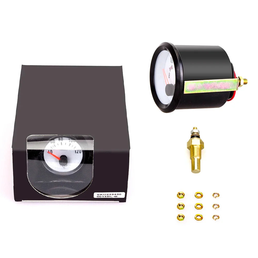 52mm Blue LED Water Temp Gauge | Universal Racing Radiator Sensor Kit MyPetiteCar.com
