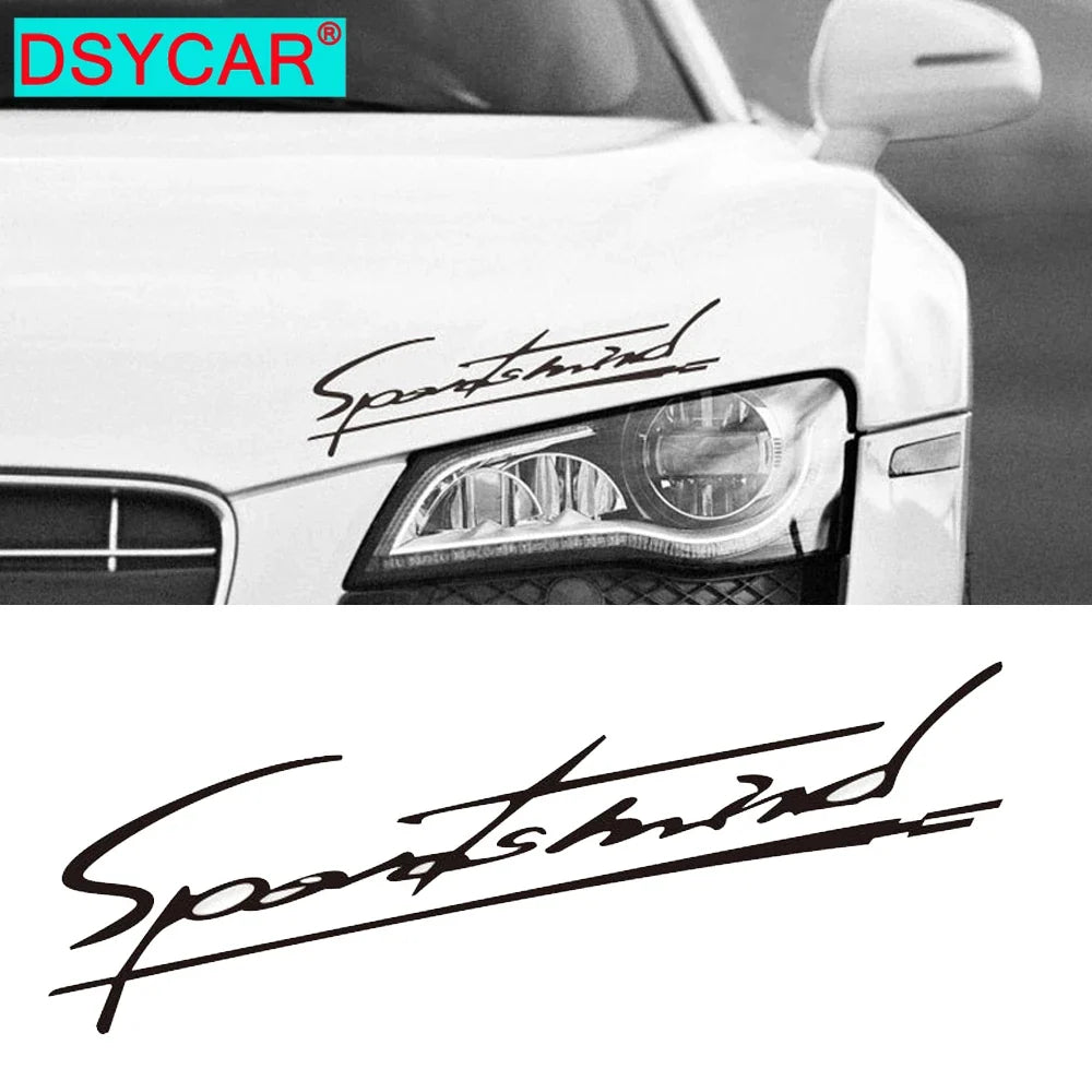DSYCAR Car Sticker Sports Mind Body Headlight Personalized Light Eyebrow Decals | Auto Decor Car