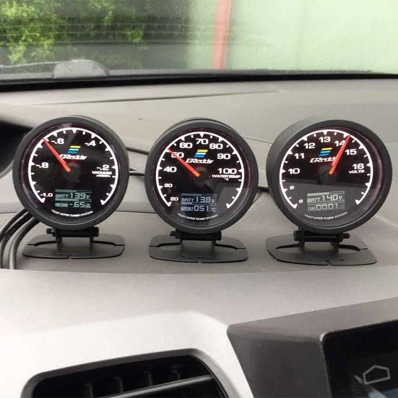 Universal 2.5 Inch 62mm 7 Color LCD Gauge | Water Temp Oil Pressure RPM Tachometer with Sensor MyPetiteCar.com