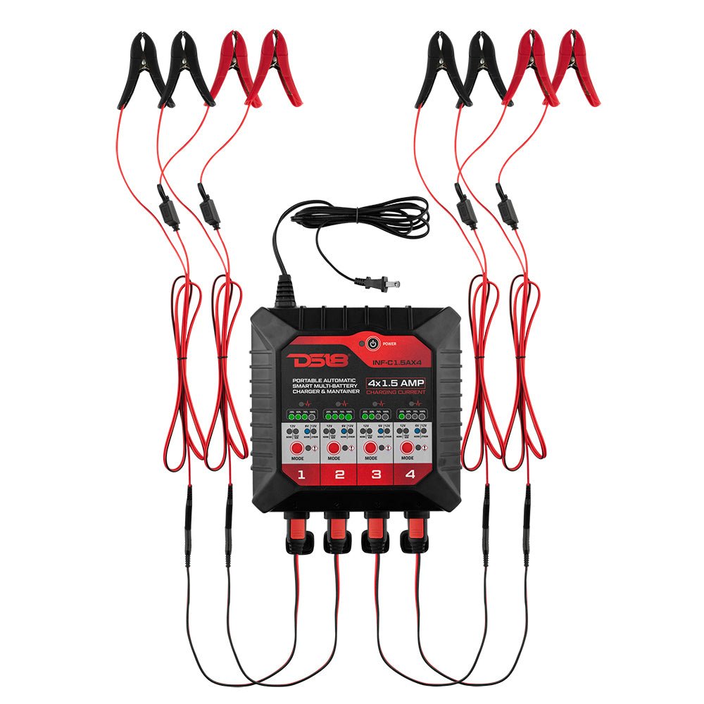 4 X 1.5 AMP Automatic Smart Lithium and AGM Battery Charger and Maintainer DS18