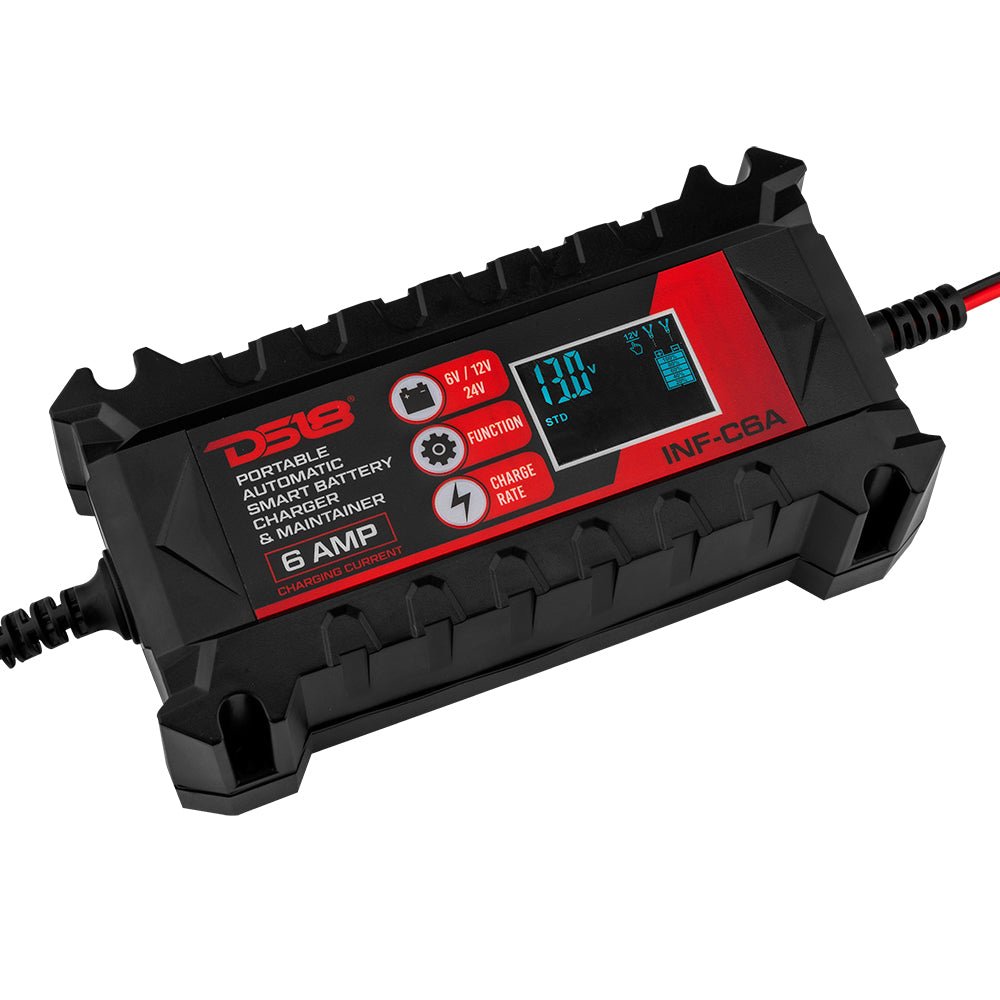 6 AMP Automatic Smart Lithium and AGM Car Battery Charger & Maintainer DS18