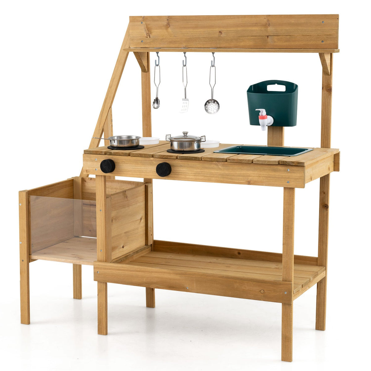 Wooden Mud Kitchen with Planter Box for Kids DirectDeals