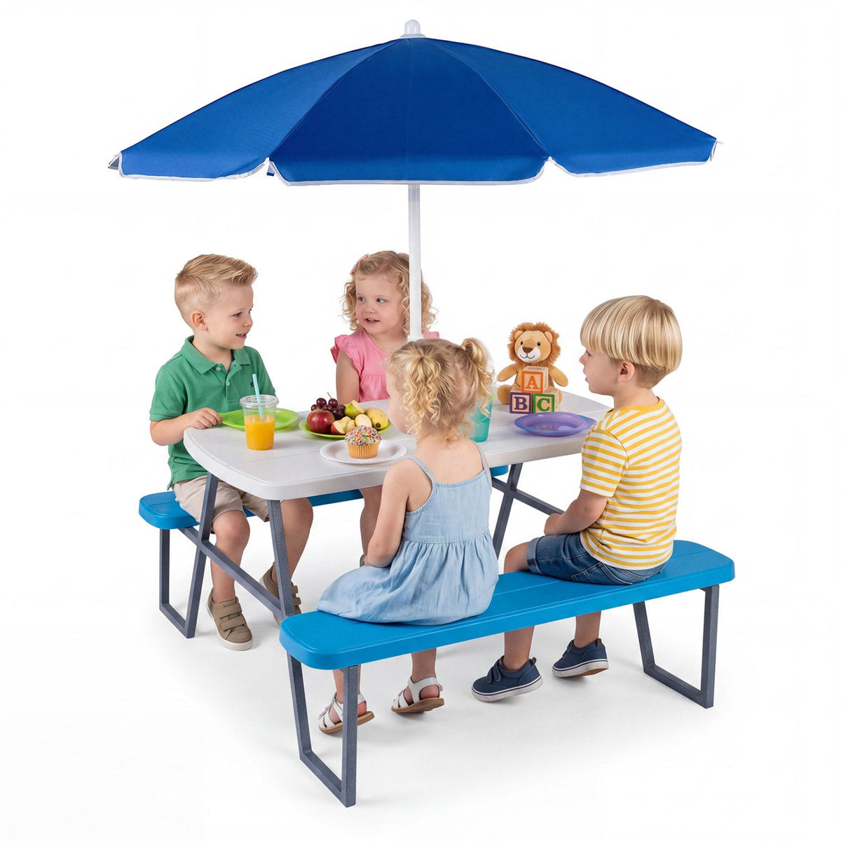 Kids Picnic Table with Benches Seats up to 4 DirectDeals