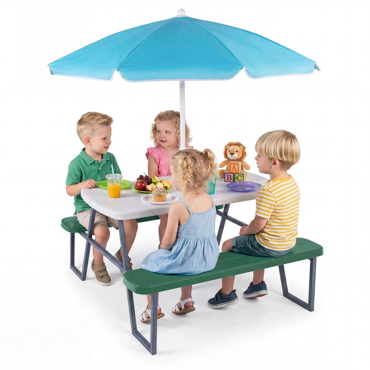 Kids Picnic Table with Benches Seats up to 4 DirectDeals