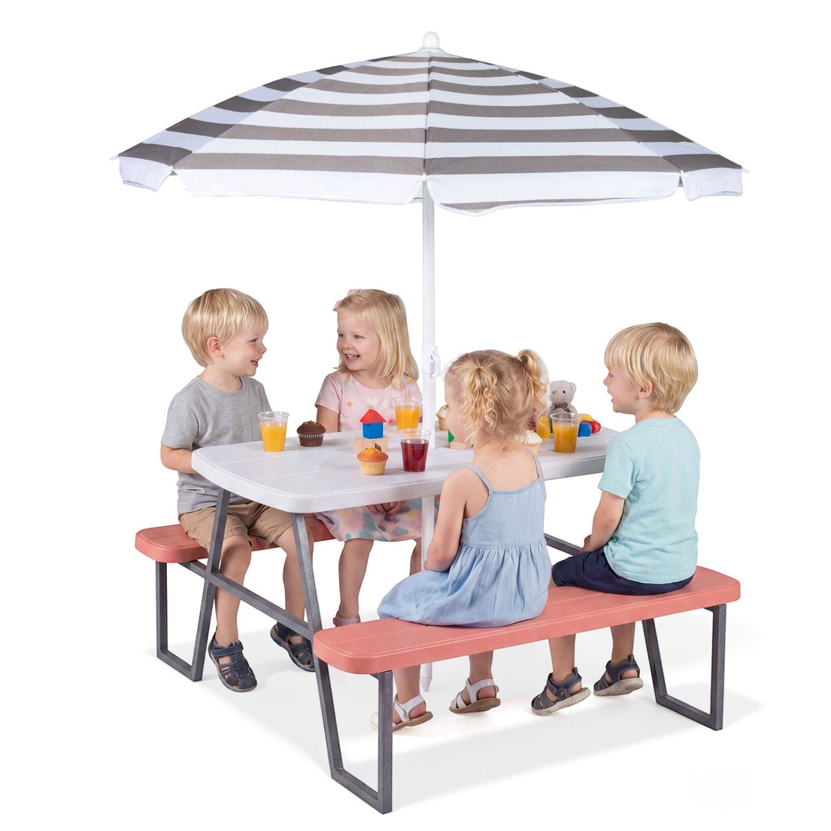 Kids Picnic Table with Benches Seats up to 4 DirectDeals