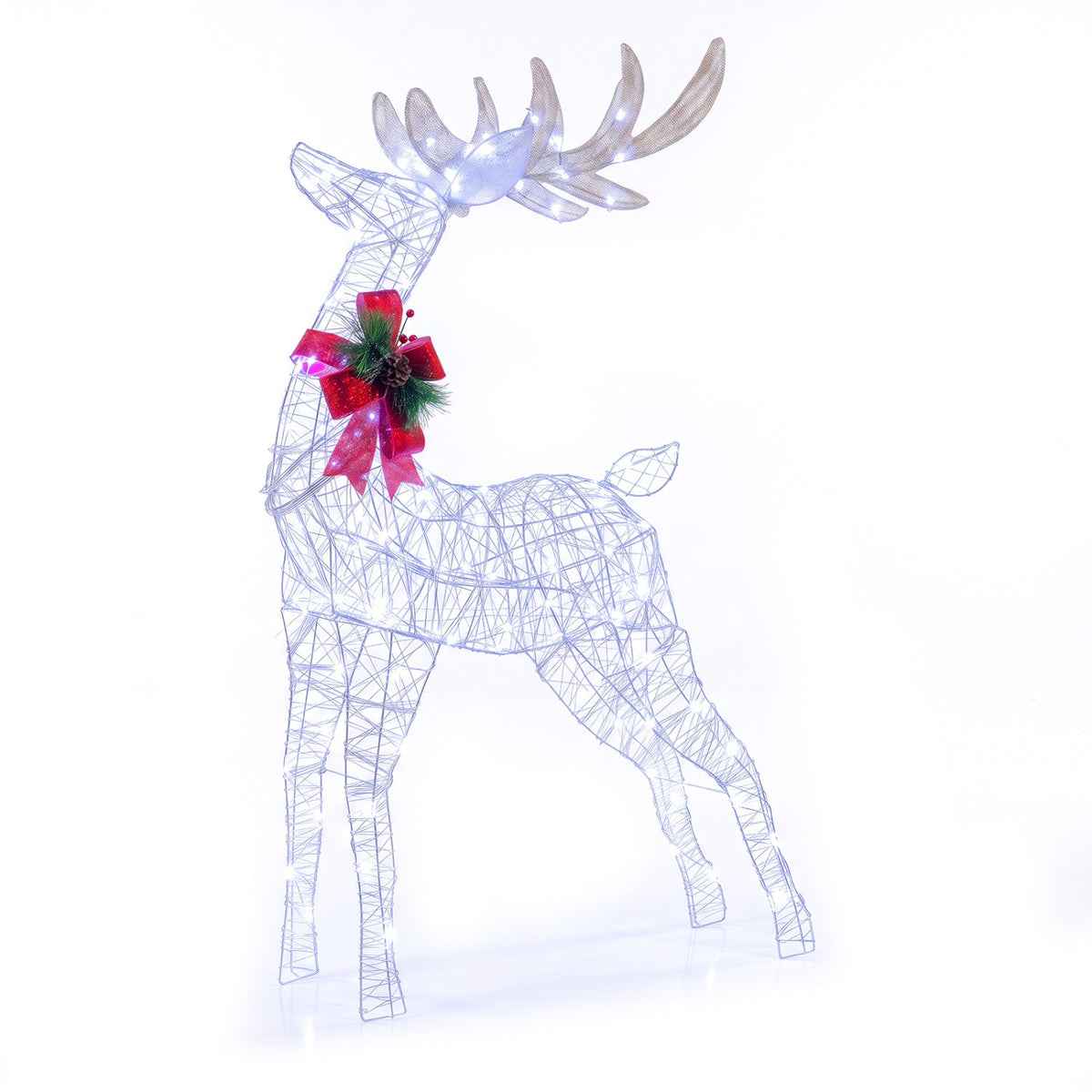 Lighted Christmas Reindeer Yard Decoration with LED Lights DirectDeals