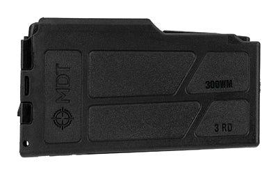 MDT Magazine |  300 Winchester Magnum |  3 Rounds |  Fits Long Action 3.850" AICS Pattern |  Polymer Construction |  Black Atomic Defense