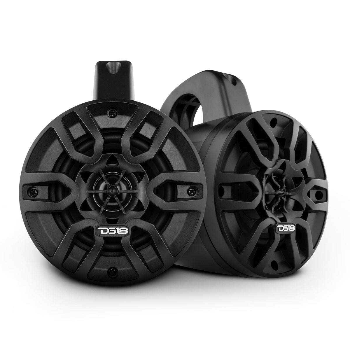 MP 4" Amplified With Bluetooth Wakeboard Tower Speakers 40 Watts Rms -Black DS18