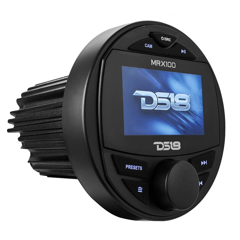 Marine and Powersports Headunit 3" Color TFT screen , 2 Zones, 4 volts Output, BT, RDS 4 X 50 Watts DS18