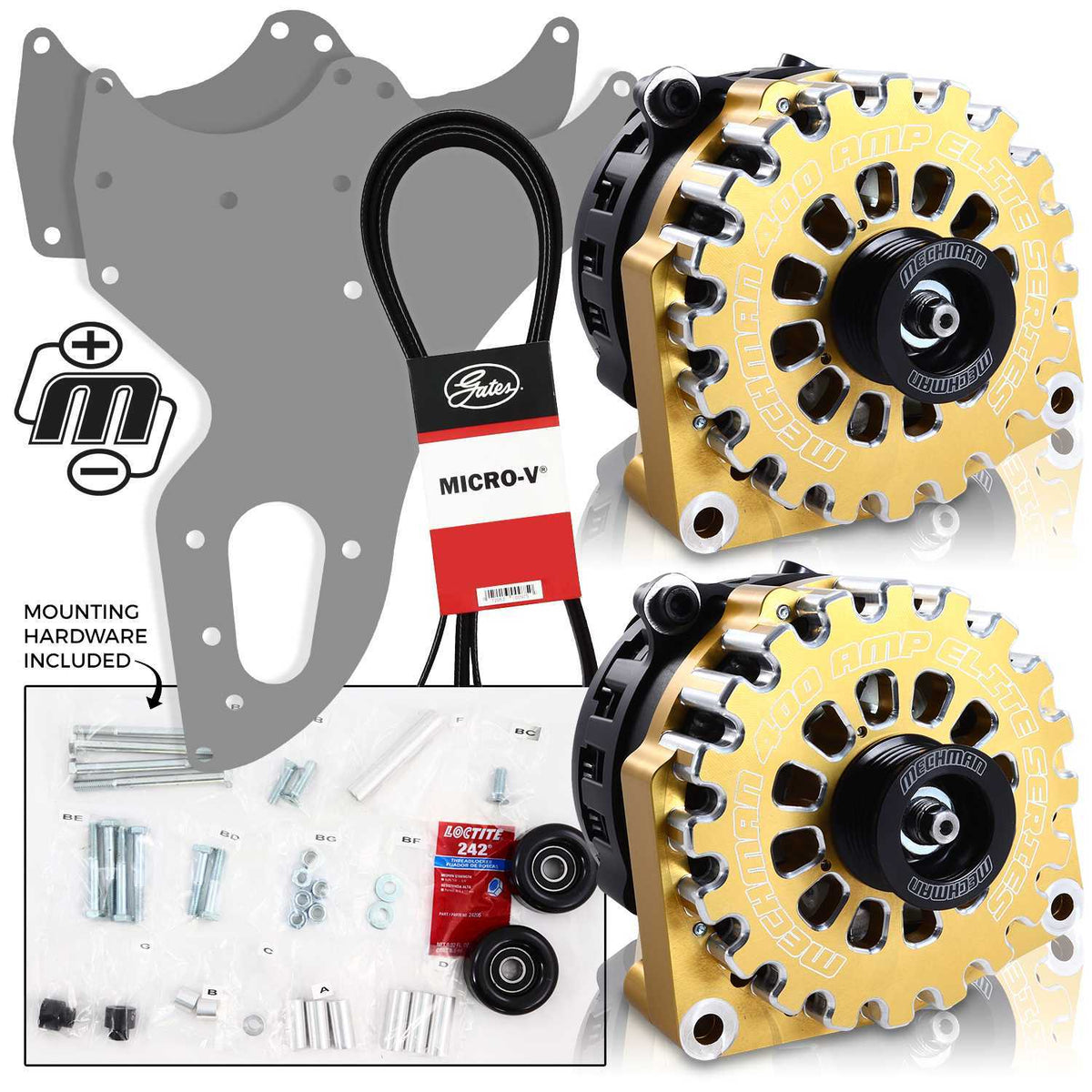 Mechman 800 Amp Gold Dual Alternator Kit for 2005 - 2013 GM Trucks