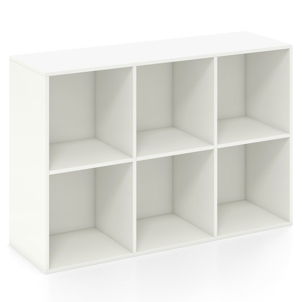 Modern 6-Cube Bookcase with Anti-tipping Kits for Bedroom Living Room-White