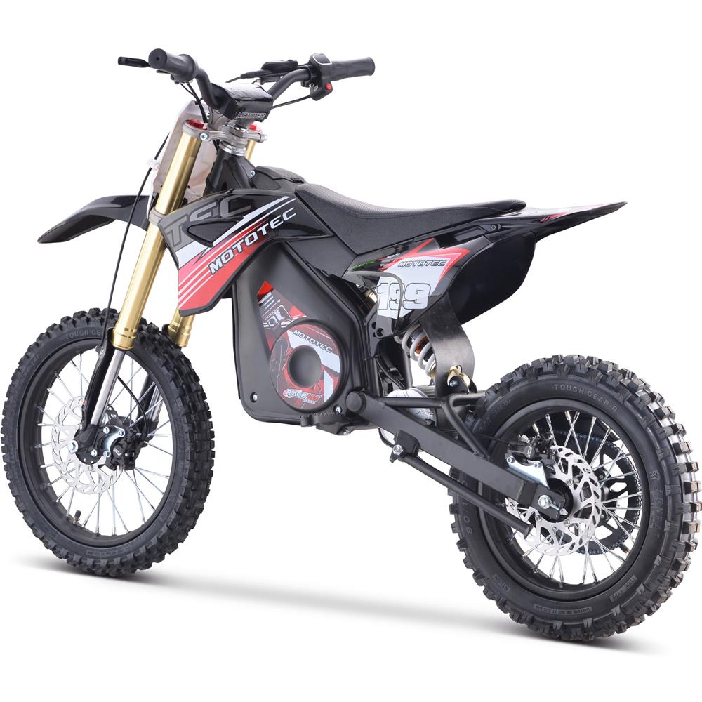 MotoTec 48v Pro Electric Dirt Bike 1600w Lithium Red