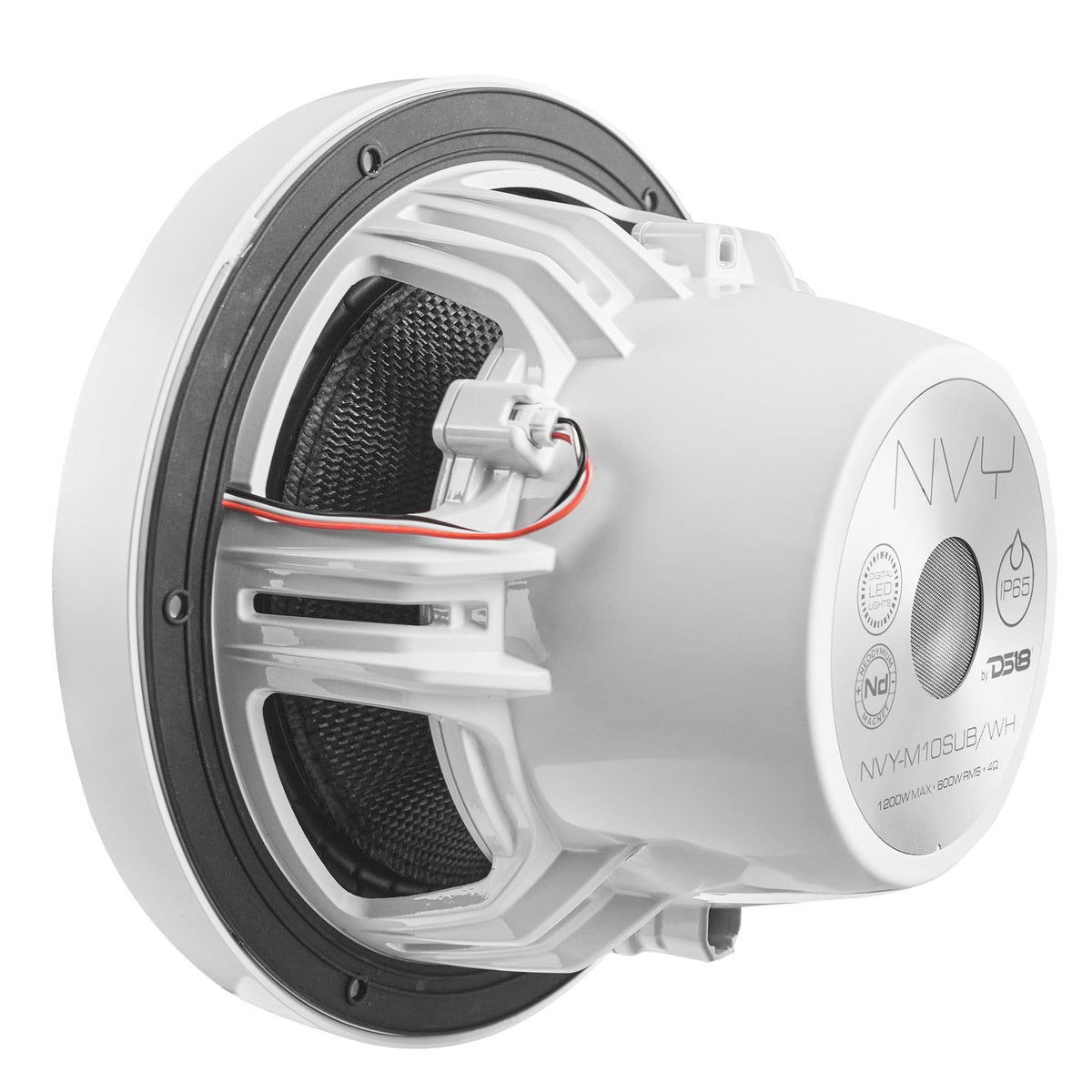 10” Neodymium Marine & Powersports Subwoofer With Carbon Fiber Cone | 600W RMS 4-Ohm DS18