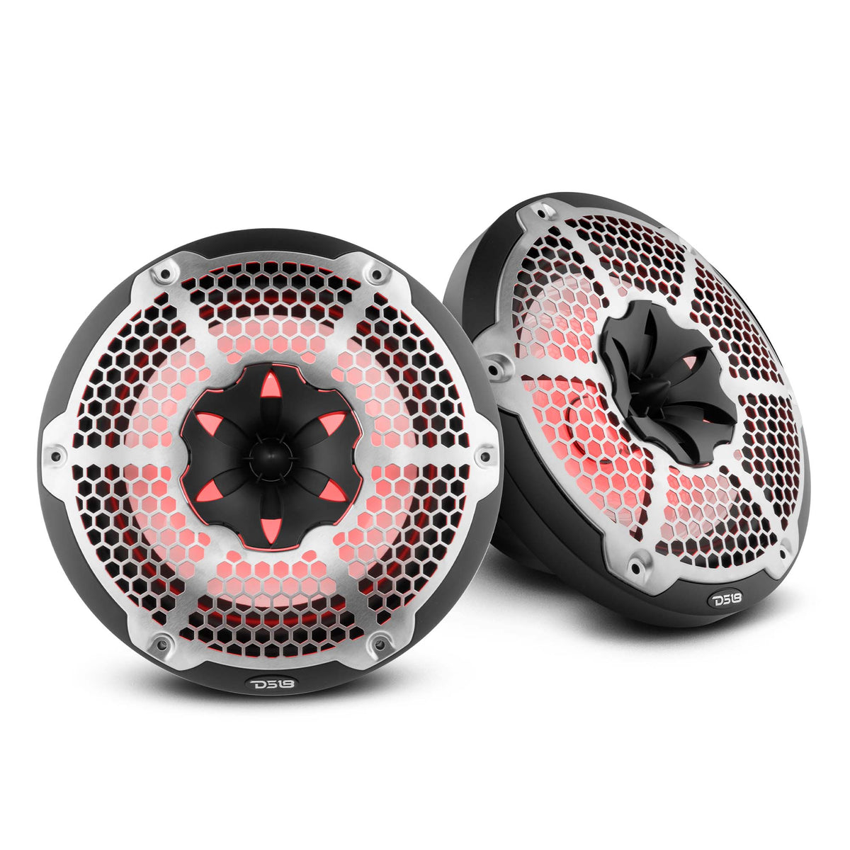 NXL 10" 2-Way Coaxial Marine Speaker With LED RGB Lights 200 Watts Rms 4-Ohm DS18