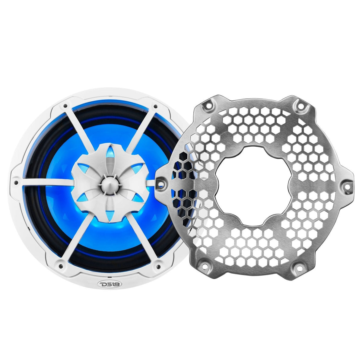 NXL 10" 2-Way Coaxial Marine Speaker with RGB LED Lights 200 Watts Rms 4-Ohm DS18