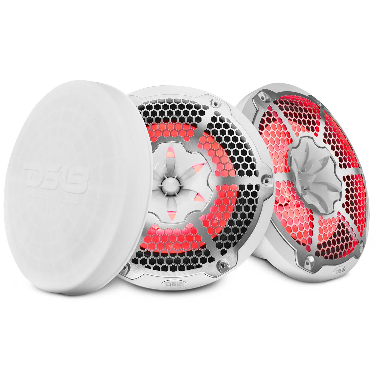 NXL 10" 2-Way Coaxial Marine Speaker with RGB LED Lights 200 Watts Rms 4-Ohm DS18