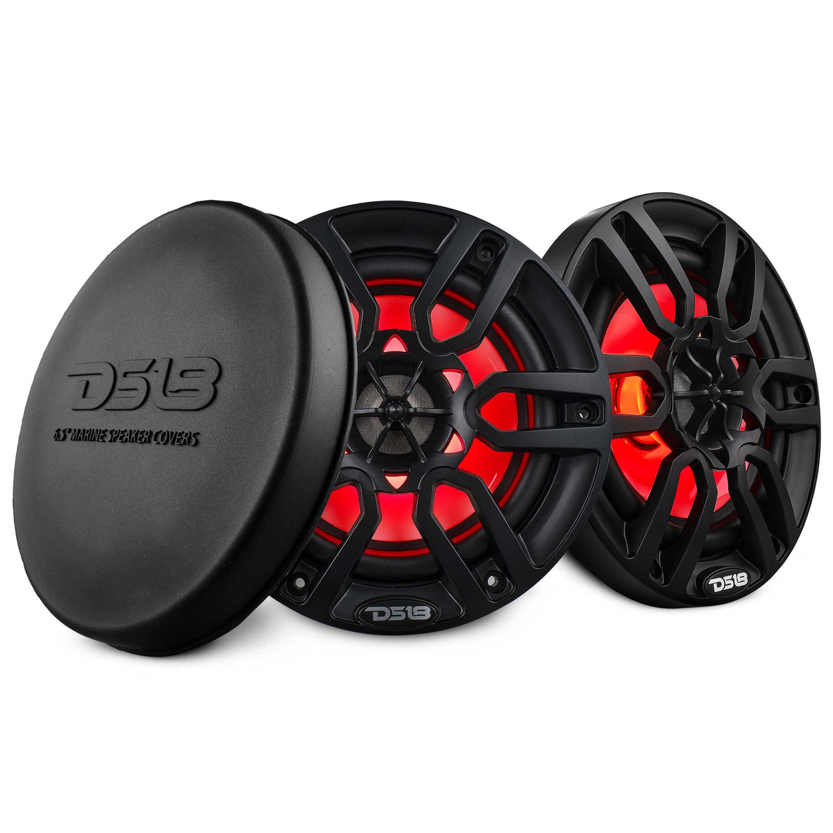NXL 6.5" 2-Way Coaxial Marine Speaker with LED RGB Lights | 100W RMS 4-Ohm DS18