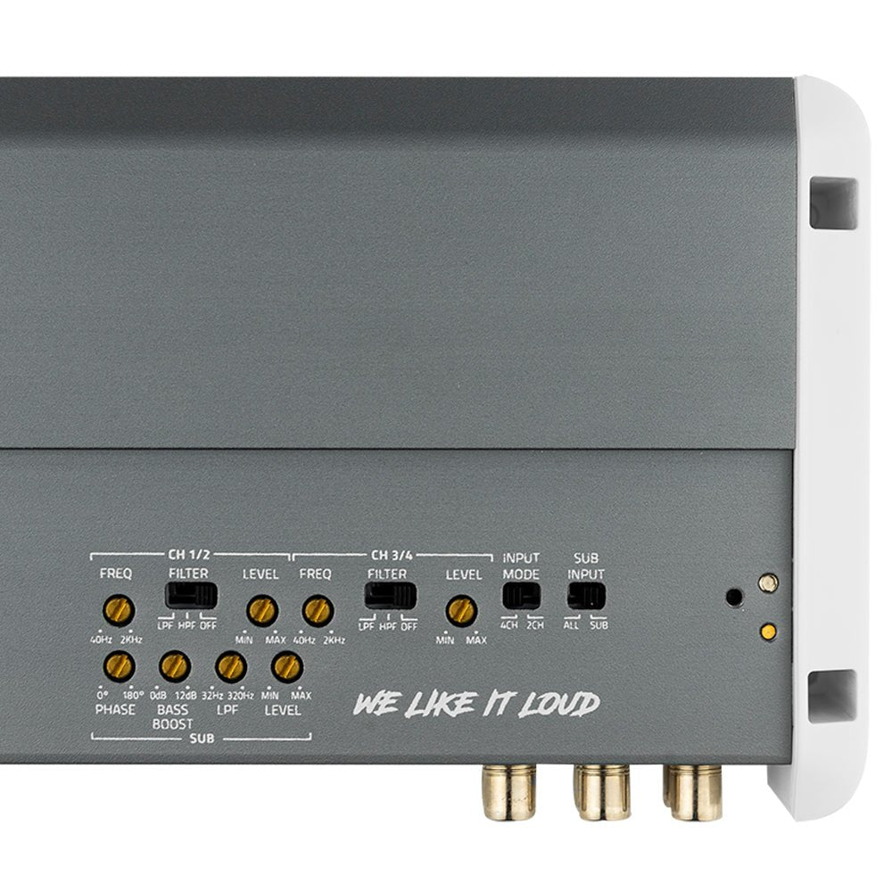 NXL 5-Channel Full-Range Class D IPX5 Marine Amplifier | 4 x 150W @ 4-Ohm and 1 x 600W RMS @ 2-Ohm DS18