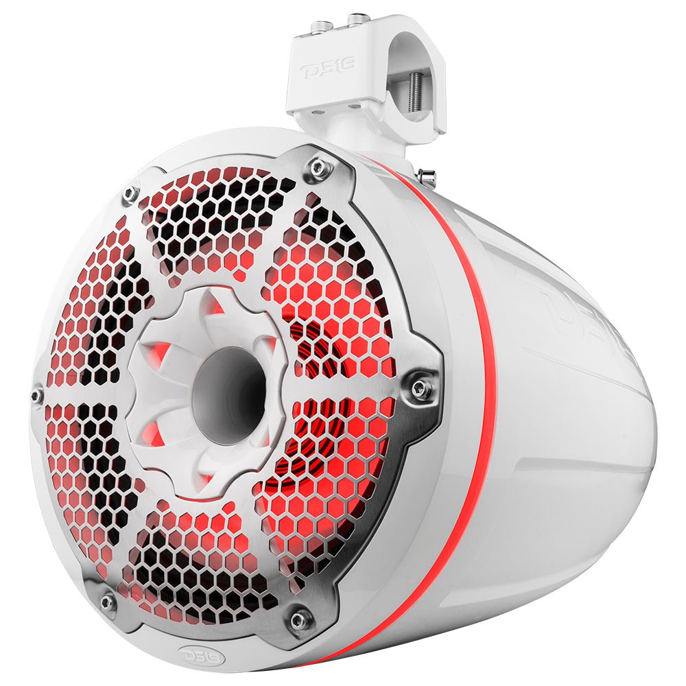 NXL 10" Neodymium Marine and Powersports Towers with Built-in Passive Radiator, 1" Driver and LED RGB Lights 300 Watts Rms DS18