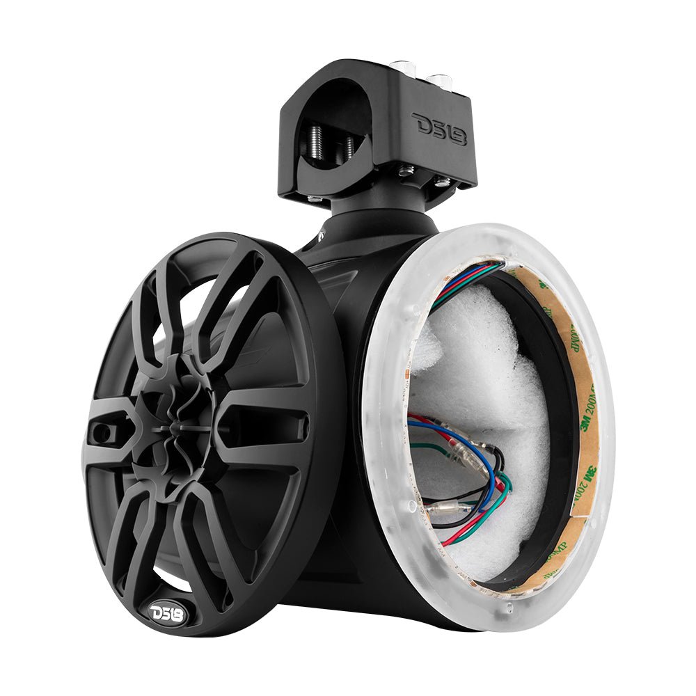 NXL 8" Marine and Powersports Empty Tower LED RGB Lights -Black DS18